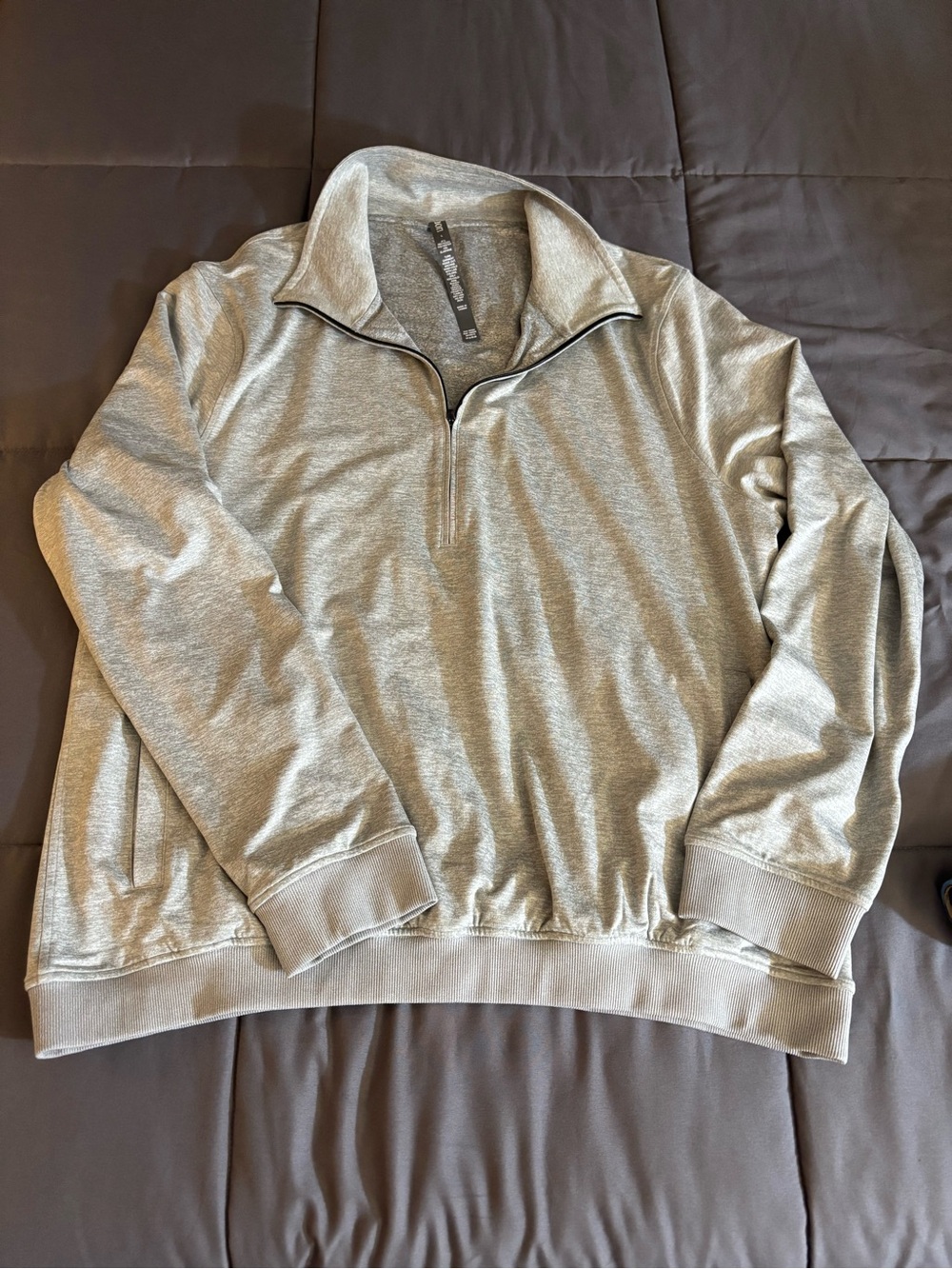 Vuori Light Gray Half-Zip Pullover